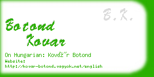 botond kovar business card